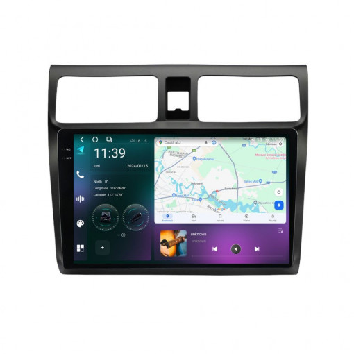 Navigatie dedicata cu Android Suzuki Swift III 2005 - 2010, 12GB RAM, Radio GPS Dual Zone, Display 2K QLED 10.36" Touchscreen, Internet Wi-Fi si slot SIM 4G, Bluetooth, MirrorLink, USB