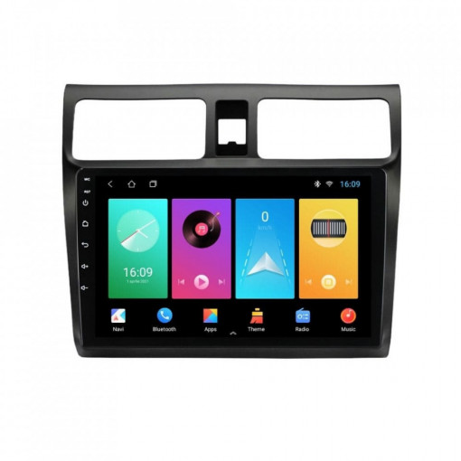 Navigatie dedicata cu Android Suzuki Swift III 2005 - 2010, 1GB RAM, Radio GPS Dual Zone, Display HD 10" Touchscreen, Internet Wi-Fi, Bluetooth, MirrorLink, USB, Waze