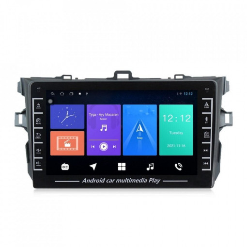 Navigatie dedicata cu Android Toyota Corolla 2007 - 2013, 1GB RAM, Radio GPS Dual Zone, Display HD IPS 8" Touchscreen, Internet Wi-Fi, Bluetooth, MirrorLink, USB, Waze
