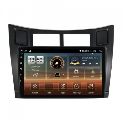 Navigatie dedicata cu Android Toyota Yaris 2006 - 2011, 4GB RAM, Radio GPS Dual Zone, Display HD IPS 9" Touchscreen, Internet Wi-Fi si slot SIM 4G, Bluetooth, MirrorLink, USB, Waze