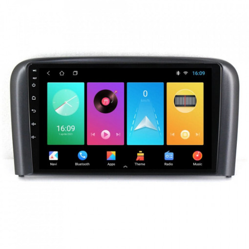 Navigatie dedicata cu Android Volvo S80 I 2004 - 2006, 2GB RAM, Radio GPS Dual Zone, Display HD IPS 9" Touchscreen, Internet Wi-Fi, Bluetooth, MirrorLink, USB, Waze