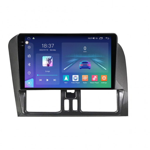 Navigatie dedicata cu Android Volvo XC60 I 2014 - 2017, 4GB RAM, Radio GPS Dual Zone, Display 2K QLED 9.5" Touchscreen, Internet Wi-Fi si slot SIM 4G, Bluetooth, MirrorLink, USB