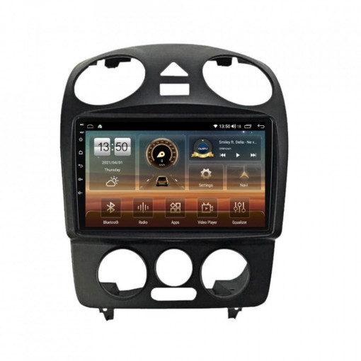 Navigatie dedicata cu Android VW New Beetle 1998 - 2011, 8GB RAM, Radio GPS Dual Zone, Display HD IPS 9" Touchscreen, Internet Wi-Fi si slot SIM 4G, Bluetooth, MirrorLink, USB, Waze