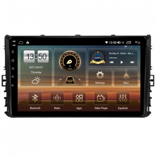 Navigatie dedicata cu Android VW T-Cross dupa 2018, 6GB RAM, Radio GPS Dual Zone, Display HD IPS 9" Touchscreen, Internet Wi-Fi si slot SIM 4G, Bluetooth, MirrorLink, USB, Waze
