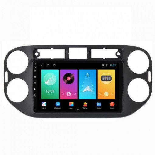 Navigatie dedicata cu Android VW Tiguan I 2012 - 2018, 1GB RAM, Radio GPS Dual Zone, Display HD IPS 9" Touchscreen, Internet Wi-Fi, Bluetooth, MirrorLink, USB, Waze