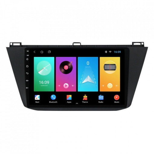 Navigatie dedicata cu Android VW Tiguan II dupa 2016, 1GB RAM, Radio GPS Dual Zone, Display HD 10" Touchscreen, Internet Wi-Fi, Bluetooth, MirrorLink, USB, Waze