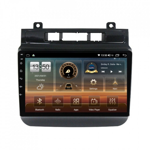 Navigatie dedicata cu Android VW Touareg 7P 2010 - 2018, 8GB RAM, Radio GPS Dual Zone, Display HD IPS 9" Touchscreen, Internet Wi-Fi si slot SIM 4G, Bluetooth, MirrorLink, USB, Waze