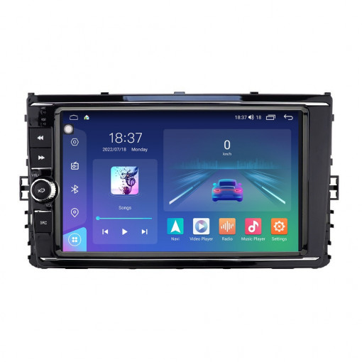 Navigatie dedicata cu Android VW Transporter / Caravelle dupa 2020, 4GB RAM, Radio GPS Dual Zone, Display 2K QLED 9.5'' Touchscreen, Internet Wi-Fi si slot SIM 4G, Bluetooth, MirrorLink, USB