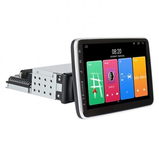 Navigatie 1DIN cu Android Daewoo Matiz 1998 - 2016, 2GB RAM, Radio GPS Dual Zone, Display HD 9" Touchscreen reglabil 360 grade, Internet Wi-Fi, Bluetooth, MirrorLink, USB, Waze