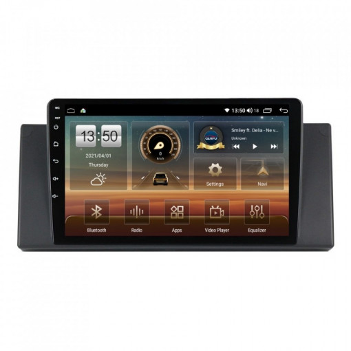 Navigatie dedicata cu Android BMW Seria 5 (E39) 1995 - 2003, 4GB RAM, Radio GPS Dual Zone, Display HD IPS 9" Touchscreen, Internet Wi-Fi si slot SIM 4G, Bluetooth, MirrorLink, USB, Waze