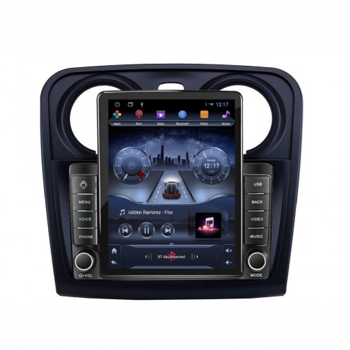 Navigatie dedicata cu Android Dacia Logan II 2012 - 2020, 2GB RAM, Radio GPS Dual Zone, Touchscreen IPS 9.7" HD tip Tesla, Internet Wi-Fi, Bluetooth, MirrorLink, USB