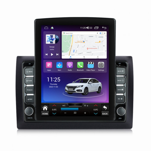 Navigatie dedicata cu Android Fiat Stilo 2001 - 2011, 4GB RAM, Radio GPS Dual Zone, Touchscreen IPS 9.7" HD tip Tesla, Internet Wi-Fi si slot SIM 4G, Bluetooth, MirrorLink, USB, Waze