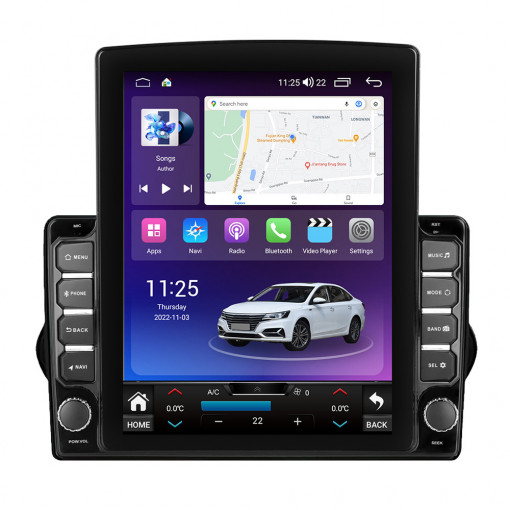 Navigatie dedicata cu Android Fiat Tipo dupa 2015, 8GB RAM, Radio GPS Dual Zone, Touchscreen IPS 9.7" HD tip Tesla, Internet Wi-Fi si slot SIM 4G, Bluetooth, MirrorLink, USB, Waze