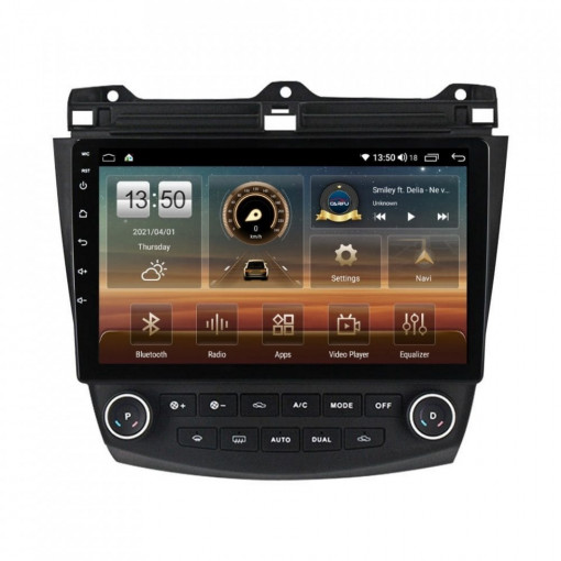 Navigatie dedicata cu Android Honda Accord VII 2003 - 2008, 6GB RAM, Radio GPS Dual Zone, Display HD IPS 10" Touchscreen, Internet Wi-Fi si slot SIM 4G, Bluetooth, MirrorLink, USB, Waze