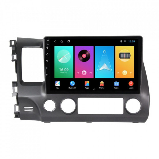 Navigatie dedicata cu Android Honda Civic VIII Sedan 2006 - 2011, 1GB RAM, Radio GPS Dual Zone, Display HD IPS 10" Touchscreen, Internet Wi-Fi, Bluetooth, MirrorLink, USB, Waze
