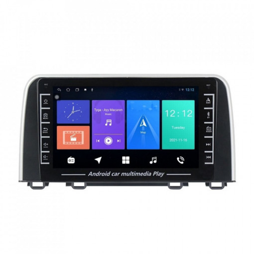 Navigatie dedicata cu Android Honda CR-V V dupa 2018, 1GB RAM, Radio GPS Dual Zone, Display HD IPS 8" Touchscreen, Internet Wi-Fi, Bluetooth, MirrorLink, USB, Waze