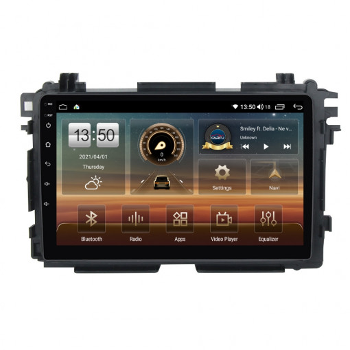 Navigatie dedicata cu Android Honda HR-V 2014 - 2021, 4GB RAM, Radio GPS Dual Zone, Display HD IPS 10" Touchscreen, Internet Wi-Fi si slot SIM 4G, Bluetooth, MirrorLink, USB, Waze