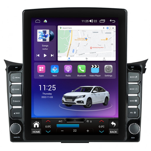 Navigatie dedicata cu Android Hyundai i30 2011 - 2017, 4GB RAM, Radio GPS Dual Zone, Touchscreen IPS 9.7" HD tip Tesla, Internet Wi-Fi si slot SIM 4G, Bluetooth, MirrorLink, USB, Waze