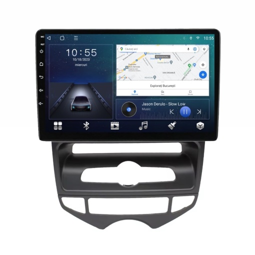 Navigatie dedicata cu Android Hyundai ix20 2010 - 2019, clima automata, 2GB RAM, Radio GPS Dual Zone, Display HD QLED 9" Touchscreen, Internet Wi-Fi si slot SIM 4G, Bluetooth, MirrorLink, USB