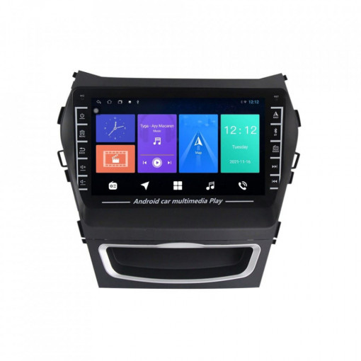 Navigatie dedicata cu Android Hyundai Santa Fe III / Grand Santa Fe 2012 - 2018, 1GB RAM, Radio GPS Dual Zone, Display HD IPS 8" Touchscreen, Internet Wi-Fi, Bluetooth, MirrorLink, USB, Waze