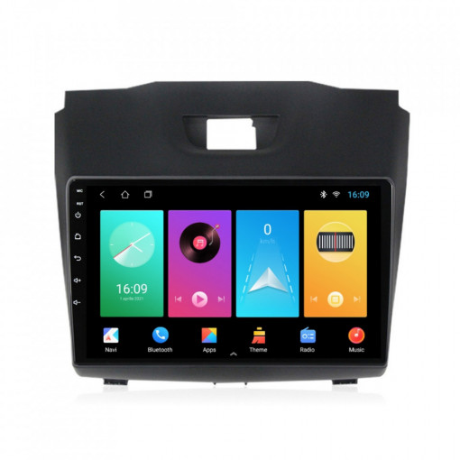 Navigatie dedicata cu Android Isuzu D-Max II 2012 - 2020, 2GB RAM, Radio GPS Dual Zone, Display HD IPS 9" Touchscreen, Internet Wi-Fi, Bluetooth, MirrorLink, USB, Waze
