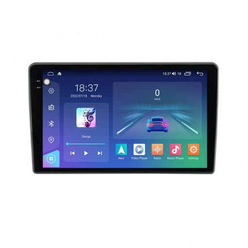 Navigatie dedicata cu Android Jeep Wrangler II 2003 - 2007, 4GB RAM, Radio GPS Dual Zone, Display 2K QLED 9.5" Touchscreen, Internet Wi-Fi si slot SIM 4G, Bluetooth, MirrorLink, USB