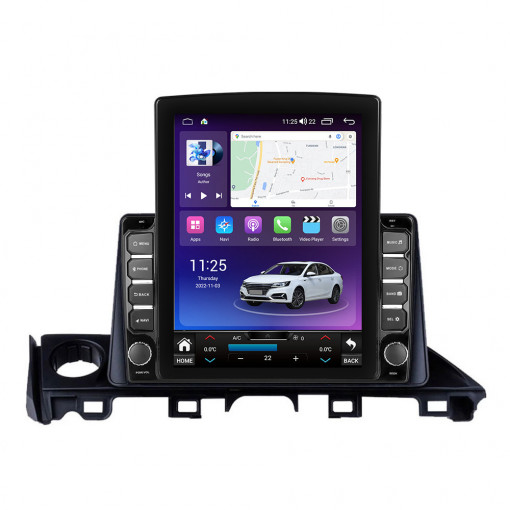 Navigatie dedicata cu Android Mazda 6 2015 - 2018, 4GB RAM, Radio GPS Dual Zone, Touchscreen IPS 9.7" HD tip Tesla, Internet Wi-Fi si slot SIM 4G, Bluetooth, MirrorLink, USB