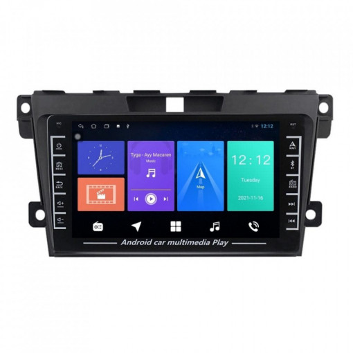 Navigatie dedicata cu Android Mazda CX-7 2006 - 2015, 1GB RAM, Radio GPS Dual Zone, Display HD IPS 8" Touchscreen, Internet Wi-Fi, Bluetooth, MirrorLink, USB, Waze