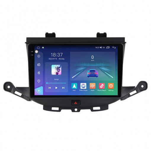 Navigatie dedicata cu Android Opel Astra K 2015 - 2021 hatchback, 4GB RAM, Radio GPS Dual Zone, Display 2K QLED 9.5" Touchscreen, Internet Wi-Fi si slot SIM 4G, Bluetooth, MirrorLink, USB