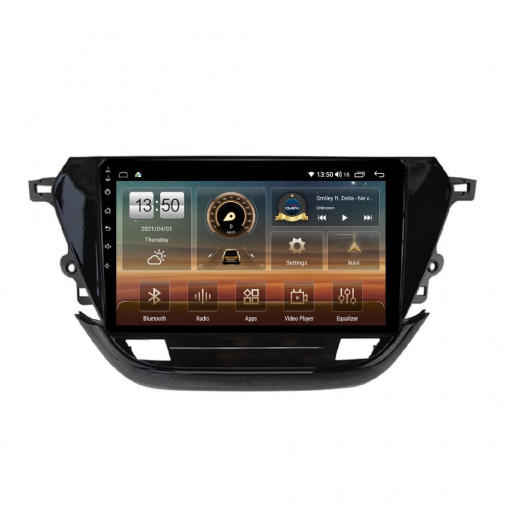 Navigatie dedicata cu Android Opel Corsa F dupa 2019, 4GB RAM, Radio GPS Dual Zone, Display HD IPS 9" Touchscreen, Internet Wi-Fi si slot SIM 4G, Bluetooth, MirrorLink, USB, Waze