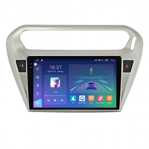 Navigatie dedicata cu Android Peugeot 301 dupa 2012, 4GB RAM, Radio GPS Dual Zone, Display 2K QLED 9.5" Touchscreen, Internet Wi-Fi si slot SIM 4G, Bluetooth, MirrorLink, USB, Waze
