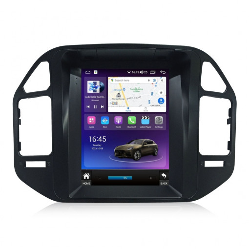 Navigatie dedicata cu Android tip tesla Mitsubishi Pajero III 2001 - 2006, 4GB RAM, Radio GPS Dual Zone, Touchscreen IPS 9.7" HD, Internet Wi-Fi si slot SIM 4G, Bluetooth, MirrorLink, USB, Waze