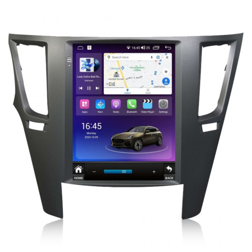 Navigatie dedicata cu Android tip tesla Subaru Subaru Outback / Legacy 2009 - 2014, 8GB RAM, Radio GPS Dual Zone, Touchscreen IPS 9.7" HD, Internet Wi-Fi si slot SIM 4G, Bluetooth, MirrorLink, USB, Waze
