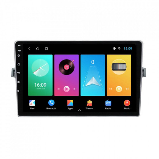 Navigatie dedicata cu Android Toyota Verso 2009 - 2018, 1GB RAM, Radio GPS Dual Zone, Display HD IPS 9" Touchscreen, Internet Wi-Fi, Bluetooth, MirrorLink, USB, Waze