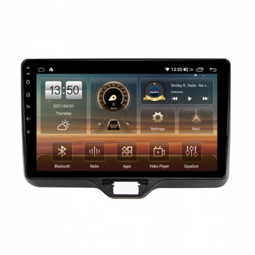 Navigatie dedicata cu Android Toyota Yaris P21 dupa 2020, 4GB RAM, Radio GPS Dual Zone, Display HD IPS 10" Touchscreen, Internet Wi-Fi si slot SIM 4G, Bluetooth, MirrorLink, USB, Waze