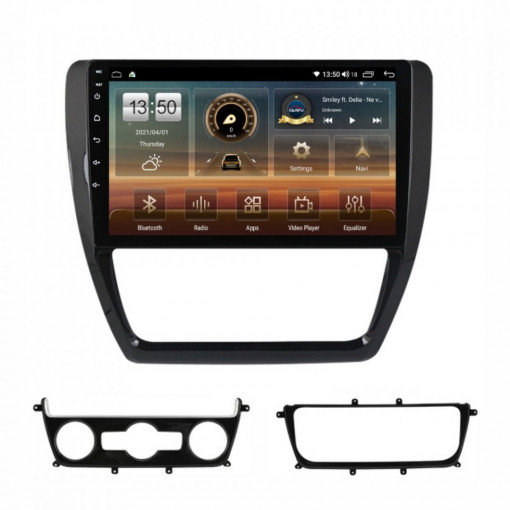 Navigatie dedicata cu Android VW Jetta IV 2011 - 2018, 4GB RAM, Radio GPS Dual Zone, Display HD IPS 10" Touchscreen, Internet Wi-Fi si slot SIM 4G, Bluetooth, MirrorLink, USB, Waze