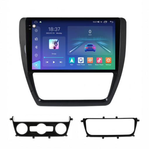 Navigatie dedicata cu Android VW Jetta IV 2011 - 2018, 8GB RAM, Radio GPS Dual Zone, Display 2K QLED 10.36" Touchscreen, Internet Wi-Fi si slot SIM 4G, Bluetooth, MirrorLink, USB, Waze