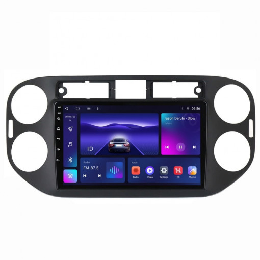 Navigatie dedicata cu Android VW Tiguan I 2012 - 2018, 3GB RAM, Radio GPS Dual Zone, Display HD QLED 9" Touchscreen, Internet Wi-Fi si slot SIM 4G, Bluetooth, MirrorLink, USB