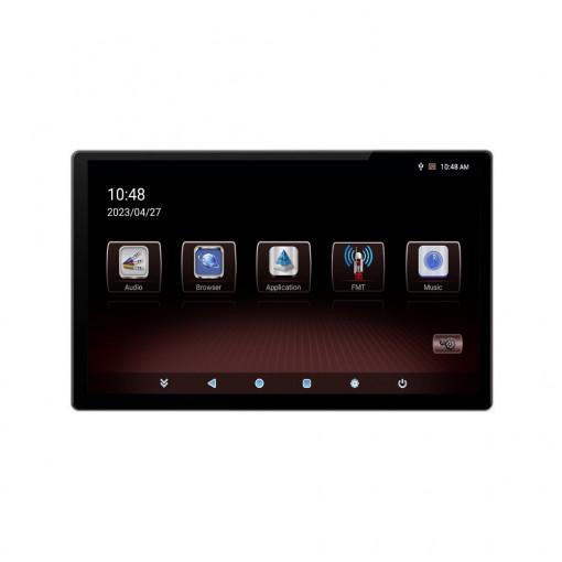 Monitor de tetiera multimedia cu Android, 2GB RAM, Display HD IPS 11.5" Touchscreen, Internet Wi-Fi, HDMI, USB, microSD, 12V