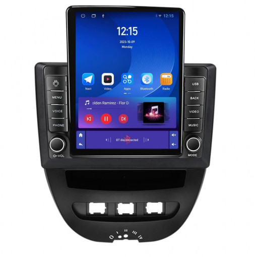 Navigatie dedicata cu Android Citroen C1 I 2005 - 2014, 1GB RAM, Radio GPS Dual Zone, Touchscreen IPS 9.7" HD tip Tesla, Internet Wi-Fi, Bluetooth, MirrorLink, USB