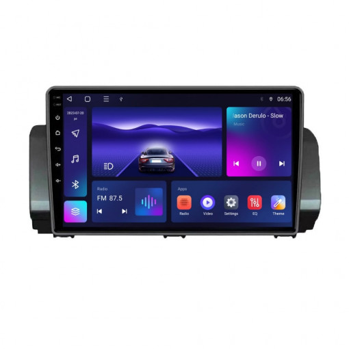 Navigatie dedicata cu Android Dacia Logan III dupa 2021, 3GB RAM, Radio GPS Dual Zone, Display HD QLED 9" Touchscreen, Internet Wi-Fi si slot SIM 4G, Bluetooth, MirrorLink, USB