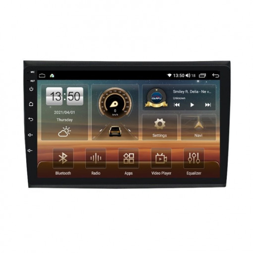 Navigatie dedicata cu Android Fiat Bravo 2007 - 2016, 6GB RAM, Radio GPS Dual Zone, Display HD IPS 9" Touchscreen, Internet Wi-Fi si slot SIM 4G, Bluetooth, MirrorLink, USB, Waze