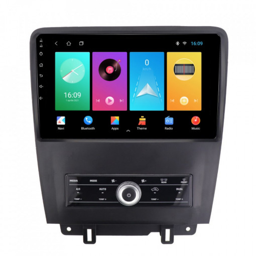 Navigatie dedicata cu Android Ford Mustang 2009 - 2014, 2GB RAM, Radio GPS Dual Zone, Display HD IPS 10" Touchscreen, Internet Wi-Fi, Bluetooth, MirrorLink, USB, Waze