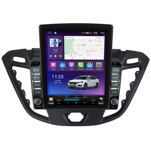 Navigatie dedicata cu Android Ford Transit / Tourneo Custom 2012 - 2018, 4GB RAM, Radio GPS Dual Zone, Touchscreen IPS 9.7" HD tip Tesla, Internet Wi-Fi si slot SIM 4G, Bluetooth, MirrorLink, USB, Waze