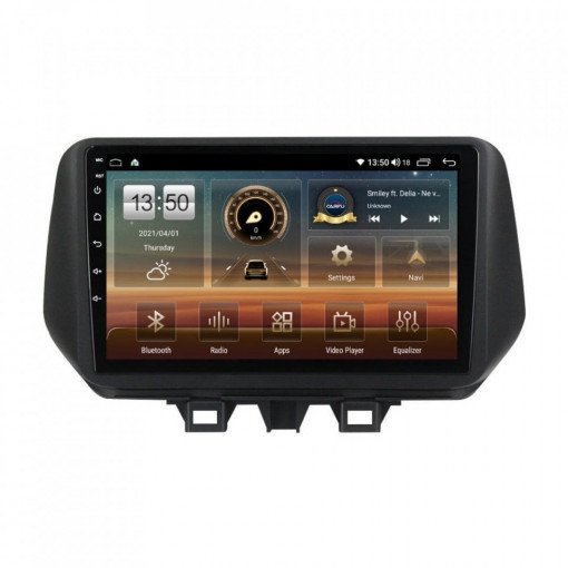 Navigatie dedicata cu Android Hyundai Tucson 2018 - 2020, 6GB RAM, Radio GPS Dual Zone, Display HD IPS 10" Touchscreen, Internet Wi-Fi si slot SIM 4G, Bluetooth, MirrorLink, USB, Waze