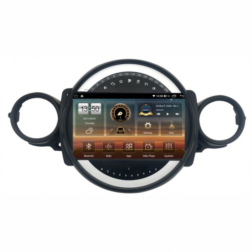 Navigatie dedicata cu Android Mini Clubman / Clubvan (R55) 2006 - 2014, 6GB RAM, Radio GPS Dual Zone, Display HD IPS 9" Touchscreen, Internet Wi-Fi si slot SIM 4G, Bluetooth, MirrorLink, USB, Waze