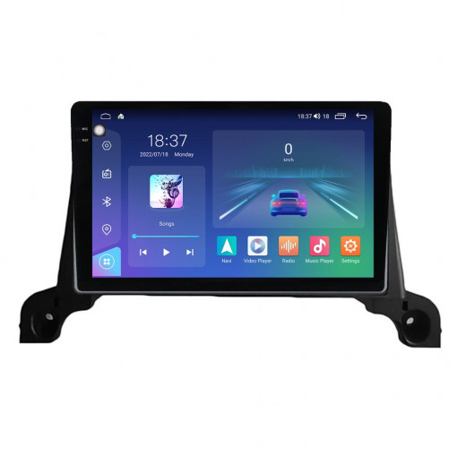 Navigatie dedicata cu Android Peugeot 3008 2016 - 2020, 4GB RAM, Radio GPS Dual Zone, Display 2K QLED 9.5" Touchscreen, Internet Wi-Fi si slot SIM 4G, Bluetooth, MirrorLink, USB, Waze