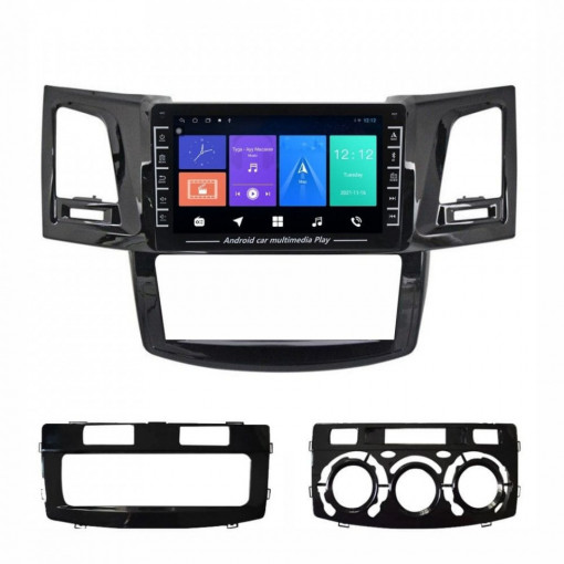 Navigatie dedicata cu Android Toyota Hilux VII 2004 - 2015, 1GB RAM, Radio GPS Dual Zone, Display HD IPS 8" Touchscreen, Internet Wi-Fi, Bluetooth, MirrorLink, USB, Waze