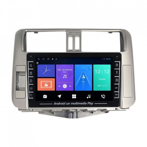 Navigatie dedicata cu Android Toyota Land Cruiser Prado J150 2009 - 2013, 1GB RAM, Radio GPS Dual Zone, Display HD IPS 8" Touchscreen, Internet Wi-Fi, Bluetooth, MirrorLink, USB, Waze