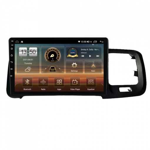 Navigatie dedicata cu Android Volvo S60 II / V60 I 2014 - 2018, 8GB RAM, Radio GPS Dual Zone, Display HD IPS 9" Touchscreen, Internet Wi-Fi si slot SIM 4G, Bluetooth, MirrorLink, USB, Waze